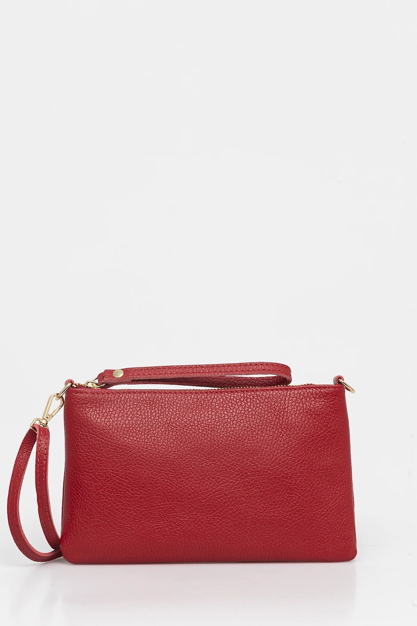 Answear Lab poseta de piele culoarea rosu