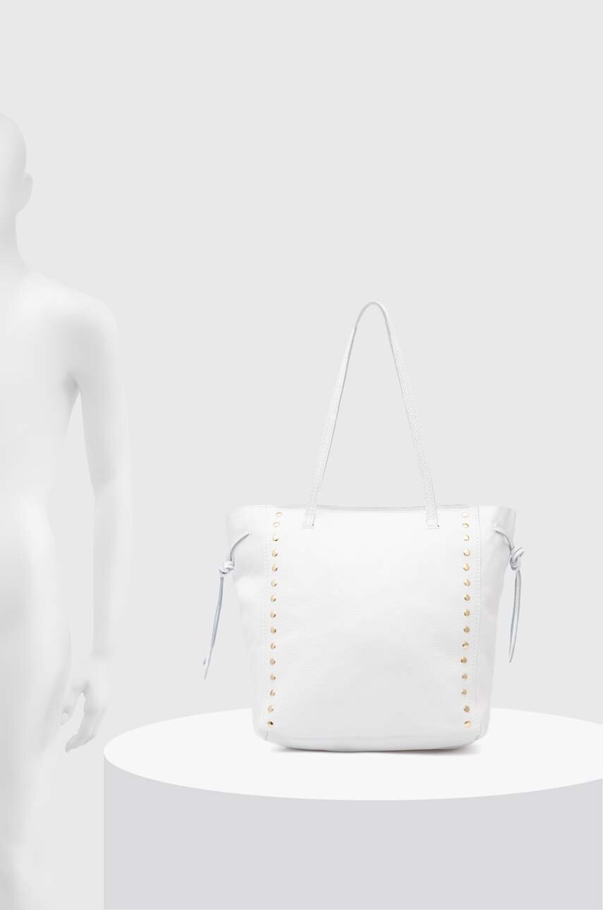 Δερμάτινη τσάντα Answear.LAB χρώμα: άσπρο φωτογραφία