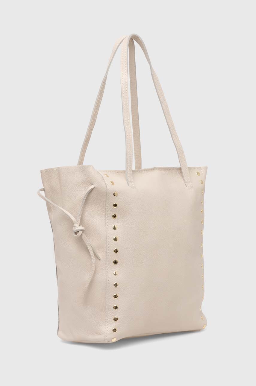 Δερμάτινη τσάντα Answear.LAB χρώμα: μπεζ φωτογραφία