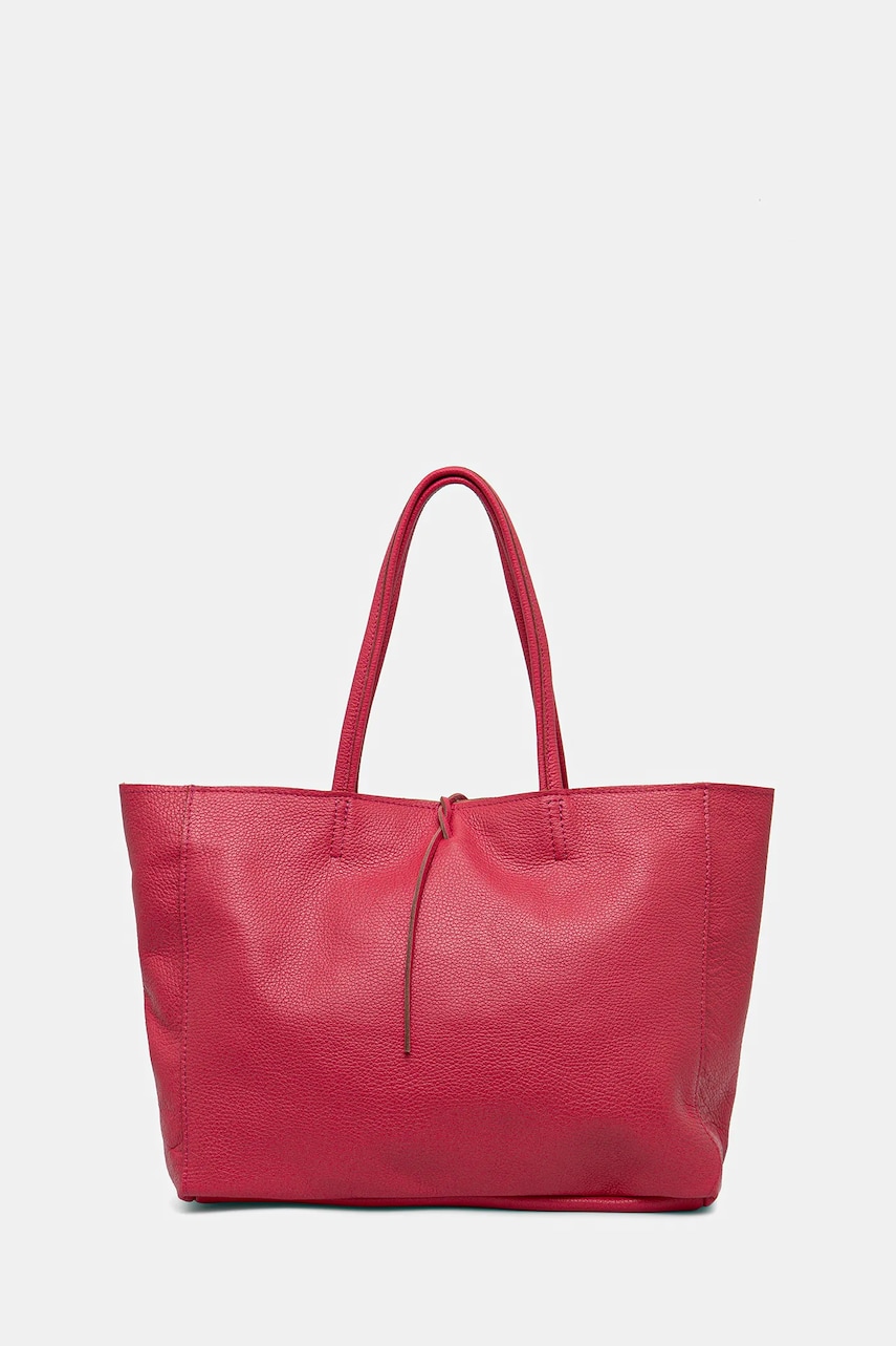 Answear Lab poseta de piele culoarea bej
