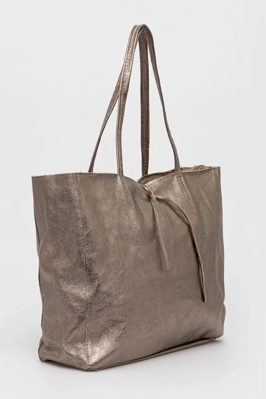 Кожаная сумочка Answear.LAB цвет бежевый Кожаная сумочка Answear.LAB цвет бежевый