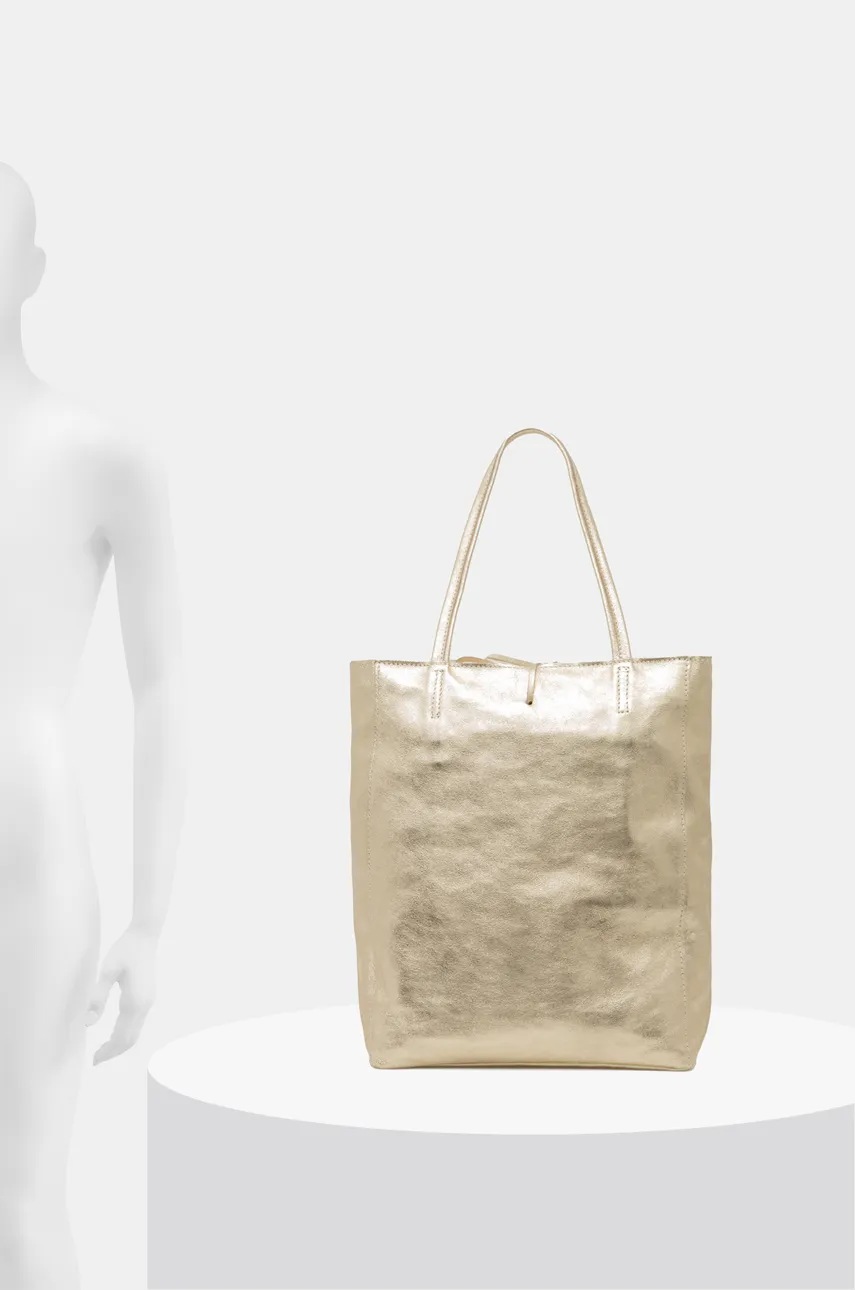 Шкіряна сумочка Answear Lab колір золотий 