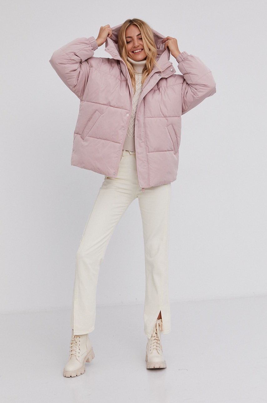 

Куртка Answear Lab женская цвет розовый зимняя oversize