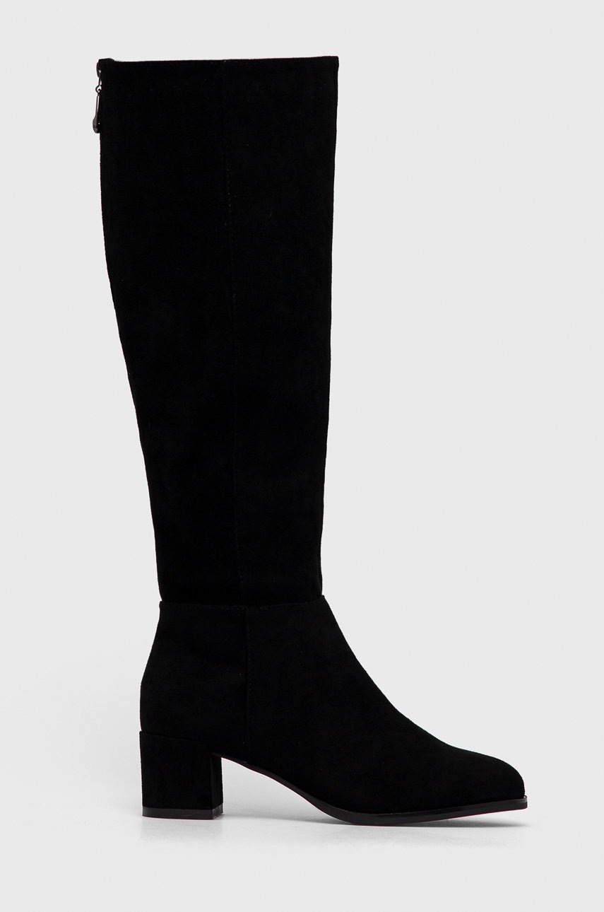 

Ботуши Answear Lab дамски в черно с равна подметка с лека изолация, Черен