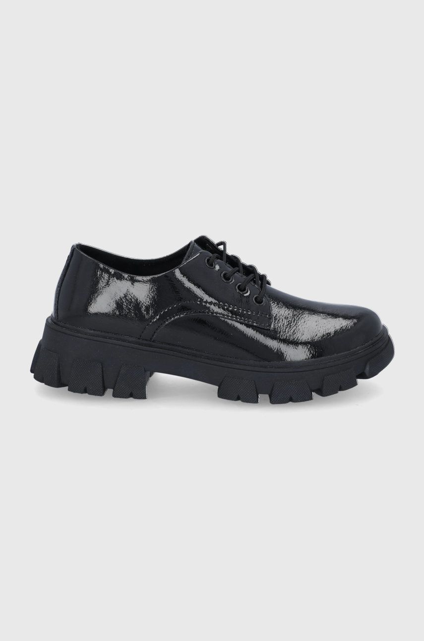 Answear Lab pantofi de piele femei, culoarea negru, cu platforma ANSWEAR ANSWEAR