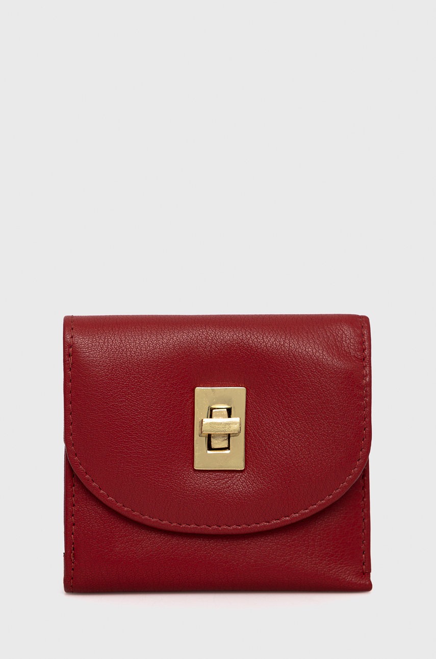 

Кожен портфейл Answear Lab дамски в червено, Червен