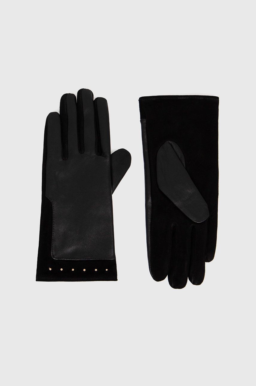 Answear Lab Mănuși de piele femei, culoarea negru 2023 ❤️ Pret Super answear imagine noua 2022