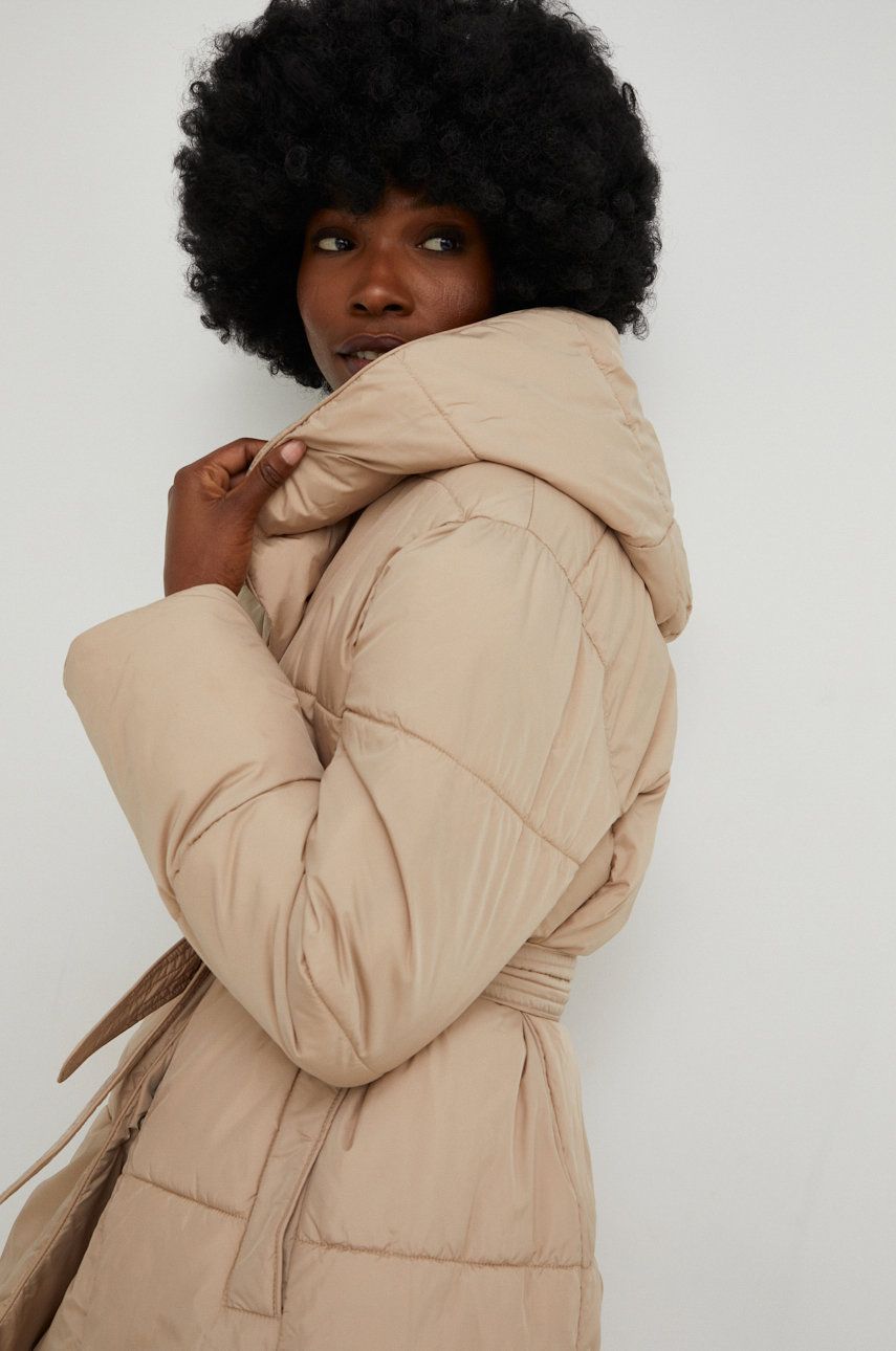 Answear lab rövid kabát női, bézs, téli