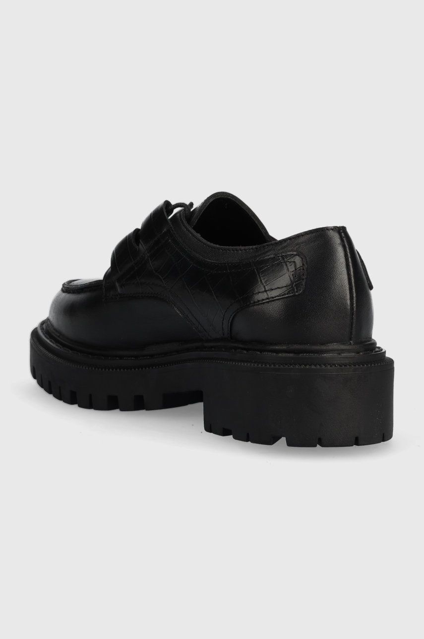 Answear Lab Pantofi De Piele Femei, Culoarea Negru, Cu Platforma