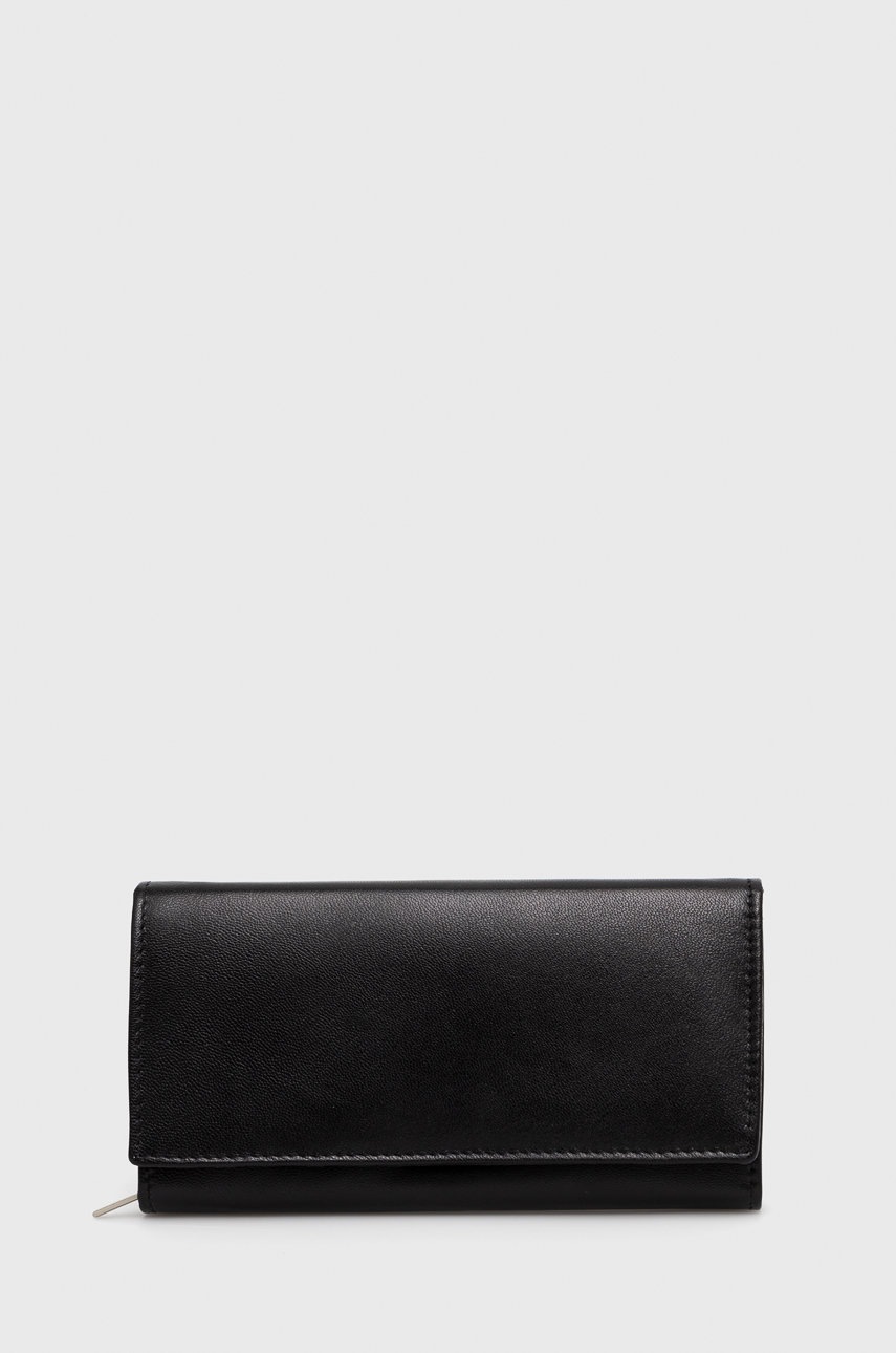 

Кожен портфейл Answear Lab дамски в черно, Черен