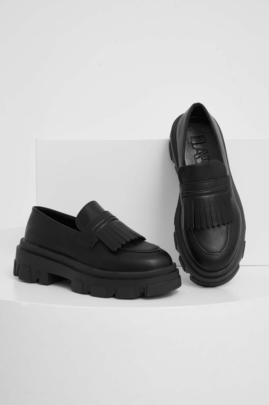 

Мокасины Answear Lab женские цвет чёрный на платформе