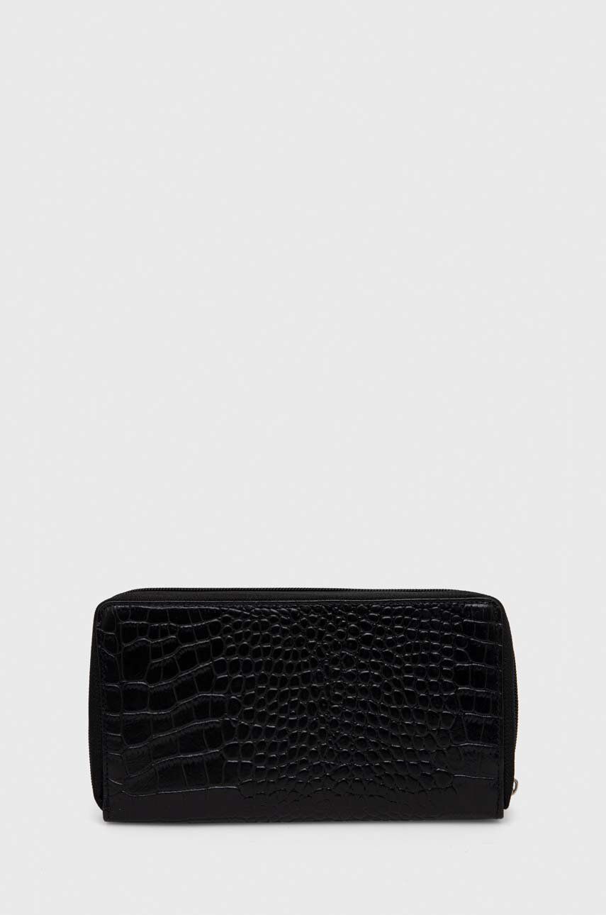 Levně Kožená peněženka Answear Lab černá barva