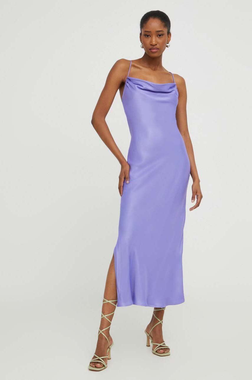 Answear Lab rochie culoarea violet, maxi, mulata