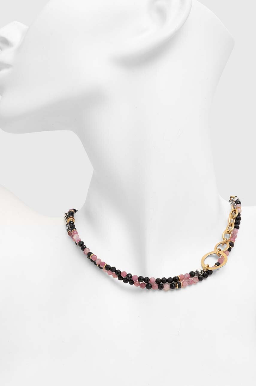 Κολιέ από τουρμαλίνη Answear.LAB, χειροποίητο, από επιχρυσωμένο ασήμι φωτογραφία