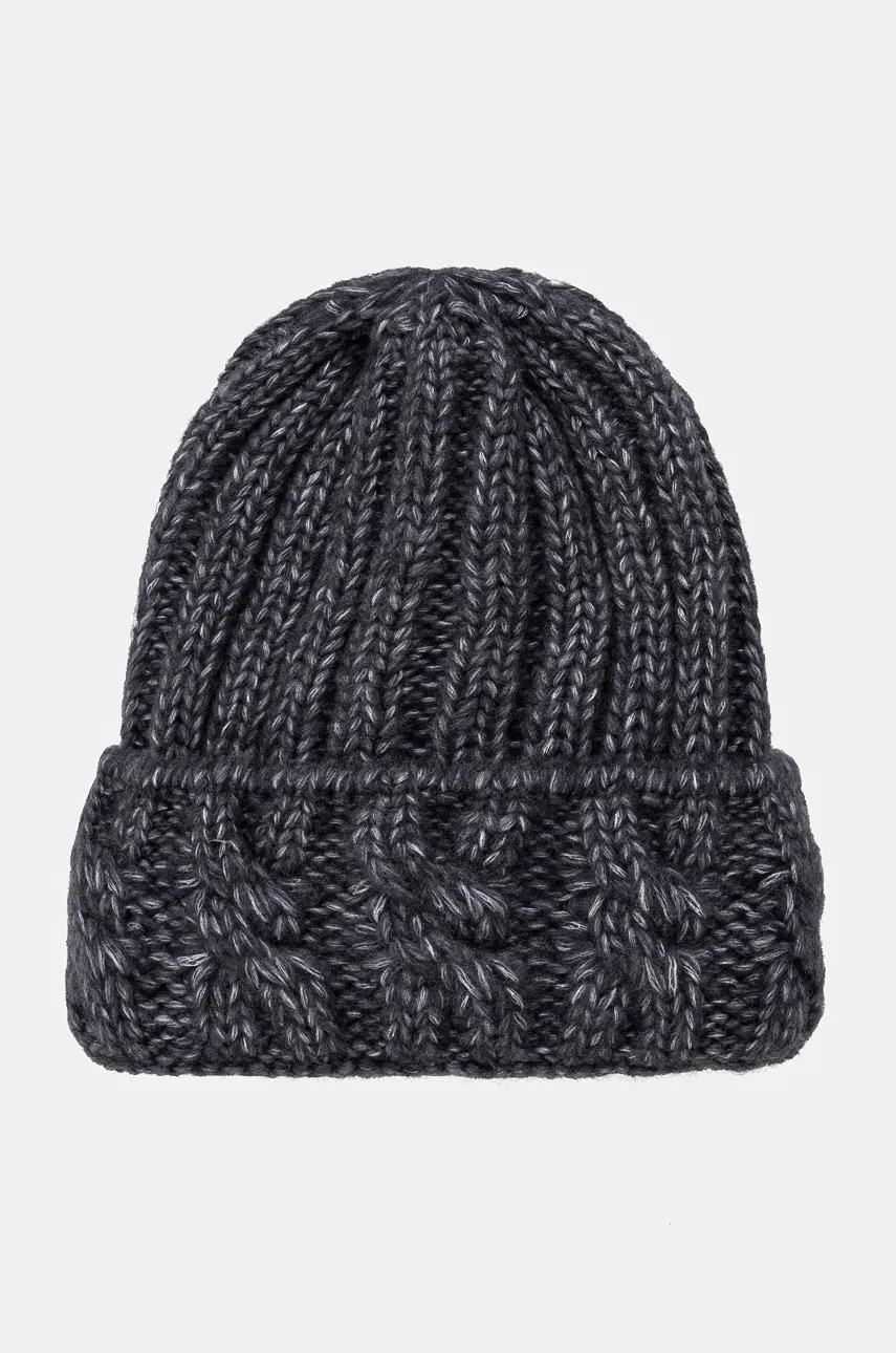 Answear Lab caciula de lana culoarea gri, din tricot gros Answear Lab caciula de lana culoarea gri, din tricot gros