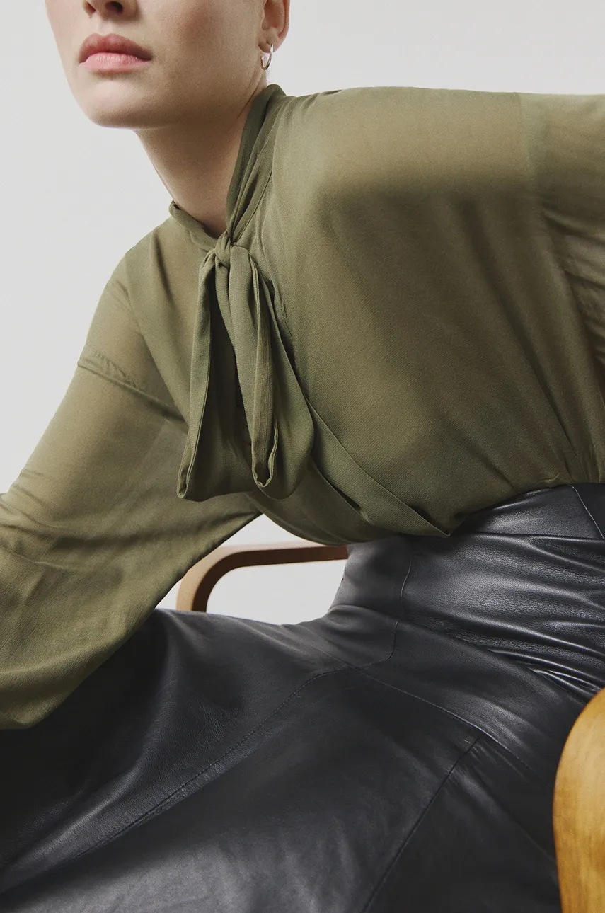 Πουκάμισο Answear.LAB χρώμα: πράσινο φωτογραφία