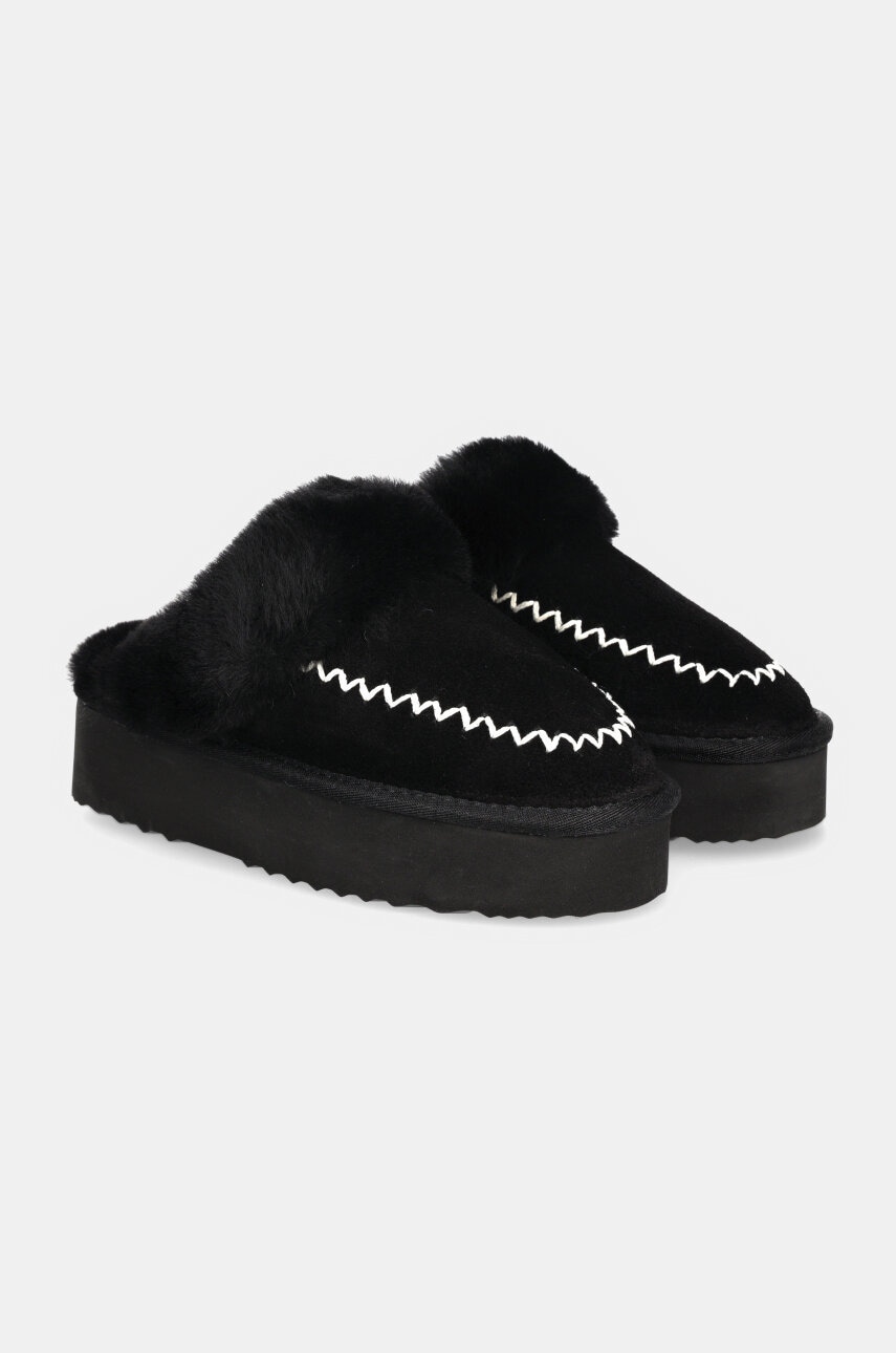 Answear Lab papuci din piele intoarsa culoarea negru Answear Lab papuci din piele intoarsa culoarea negru
