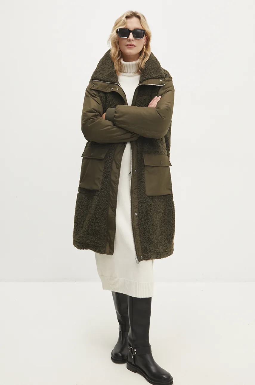 Куртка Answear.LAB женская цвет зелёный переходная Куртка Answear.LAB женская цвет зелёный переходная