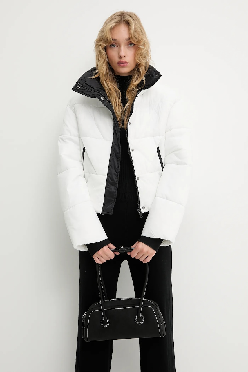 Answear Lab geaca femei, culoarea alb, de iarna, oversize