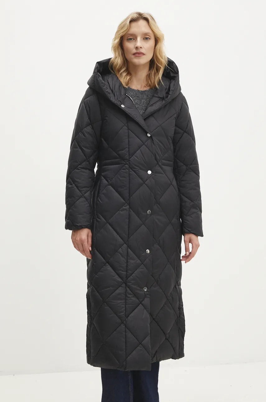 Answear Lab geaca femei, culoarea negru, de tranzitie