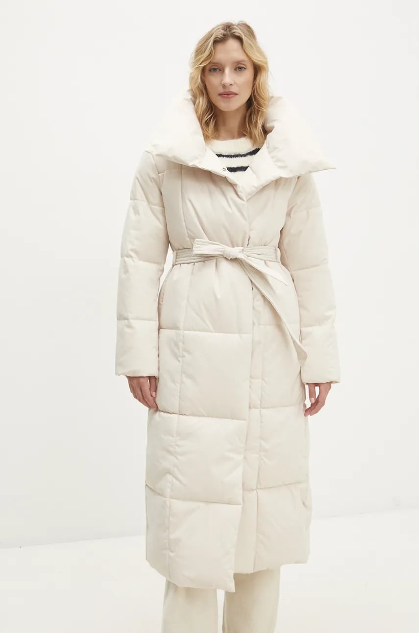 Answear Lab geaca femei, culoarea bej, de iarna Answear Lab geaca femei, culoarea bej, de iarna