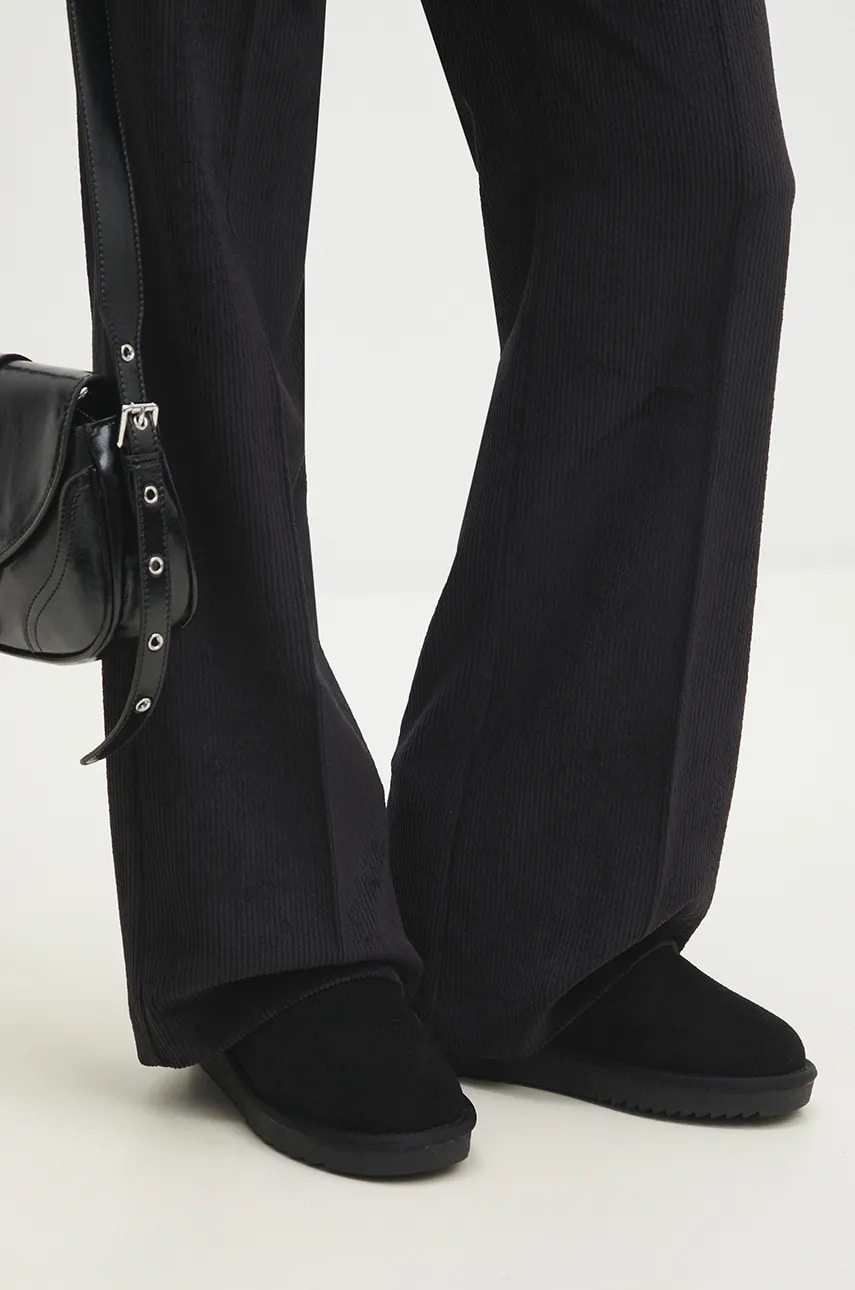 Answear Lab cizme de zapada din piele intoarsa culoarea negru