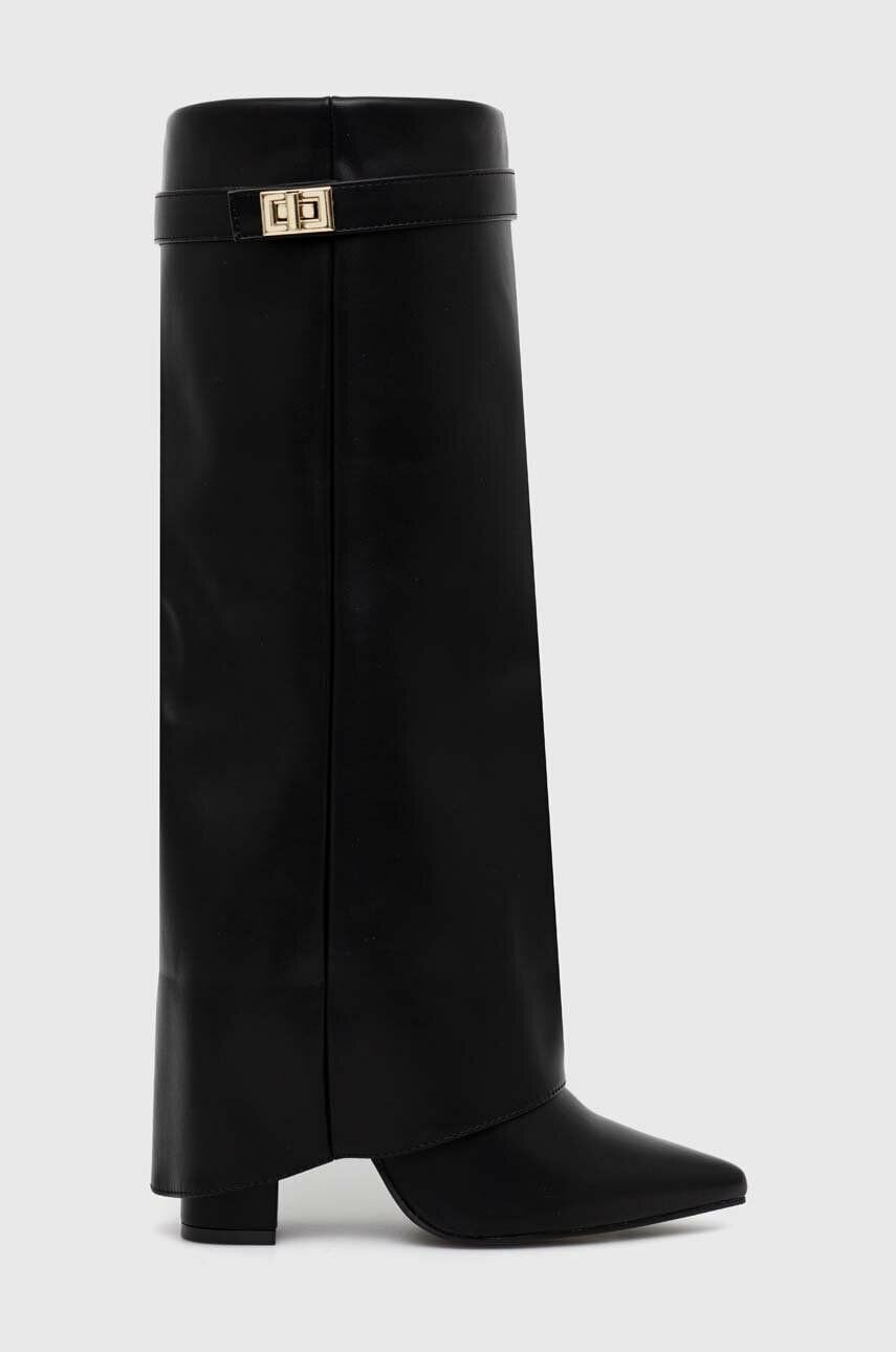 Answear Lab cizme femei, culoarea negru, cu toc drept