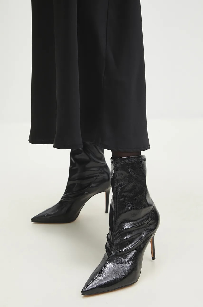 Answear Lab botine femei, culoarea negru, cu toc cui Answear Lab botine femei, culoarea negru, cu toc cui