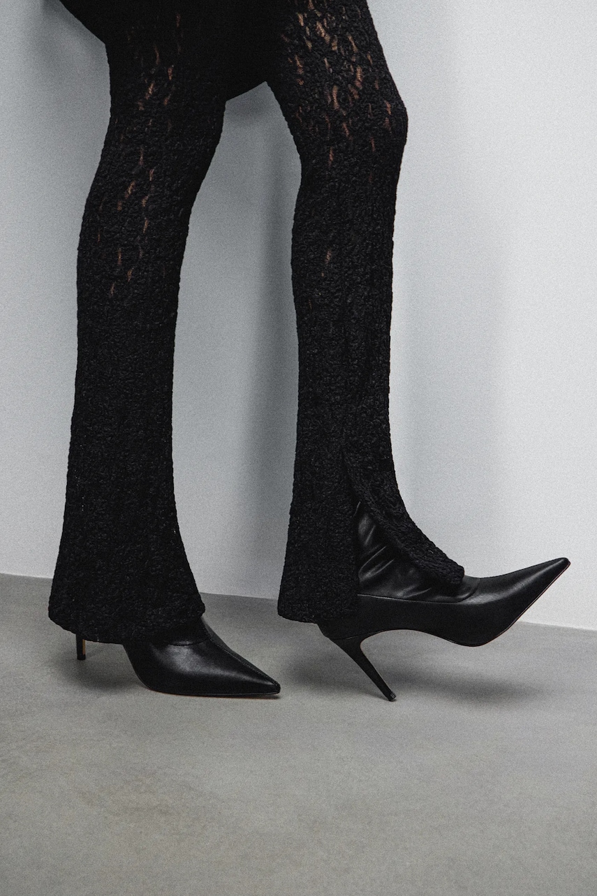 Answear Lab botine femei, culoarea negru, cu toc cui