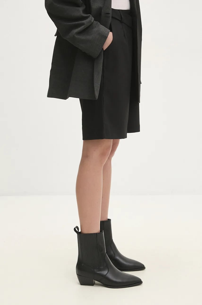 Answear Lab ghete chelsea de piele femei, culoarea negru, cu toc drept Answear Lab ghete chelsea de piele femei, culoarea negru, cu toc drept