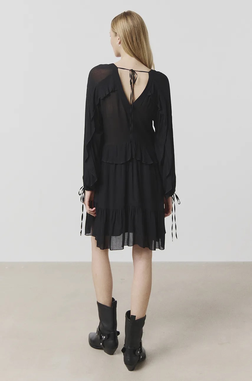 Answear Lab rochie culoarea negru, mini, evazată