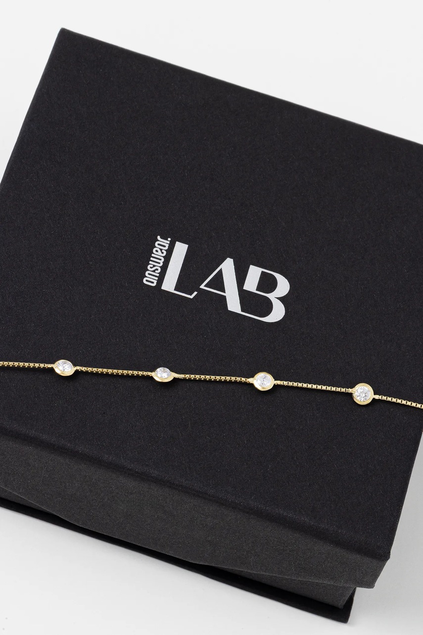 Браслет из серебра 925 пробы, покрытого 18-каратным золотом Answear.LAB