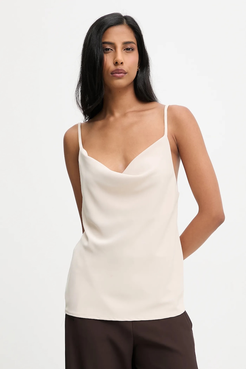 Answear.LAB bluza culoarea bej, neted
