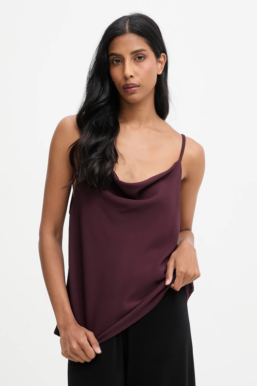 Answear.LAB bluza culoarea bordo, neted