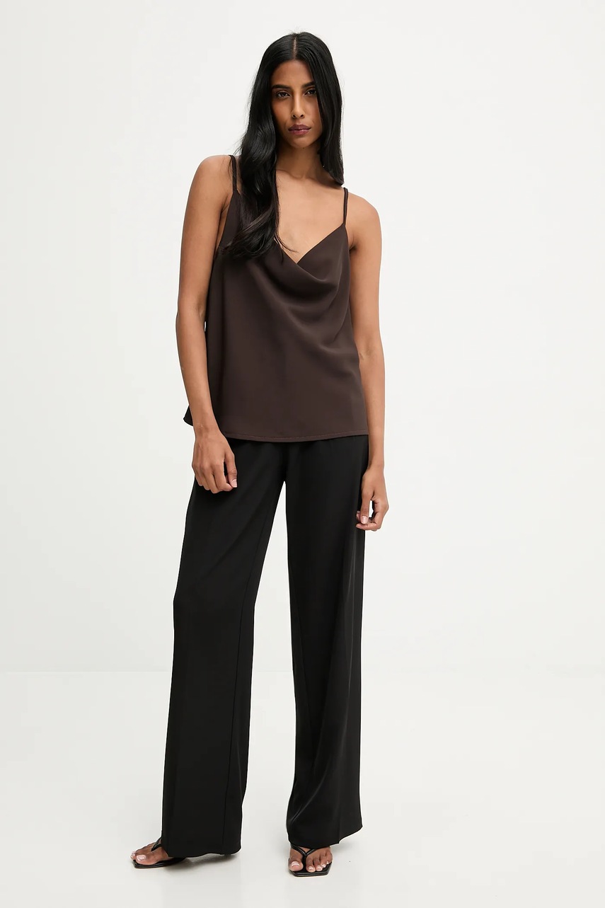 Блузка Answear.LAB цвет коричневый однотонная