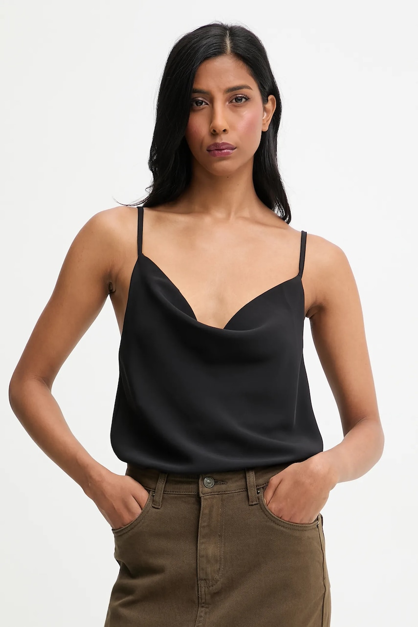 Answear.LAB bluza culoarea negru, neted