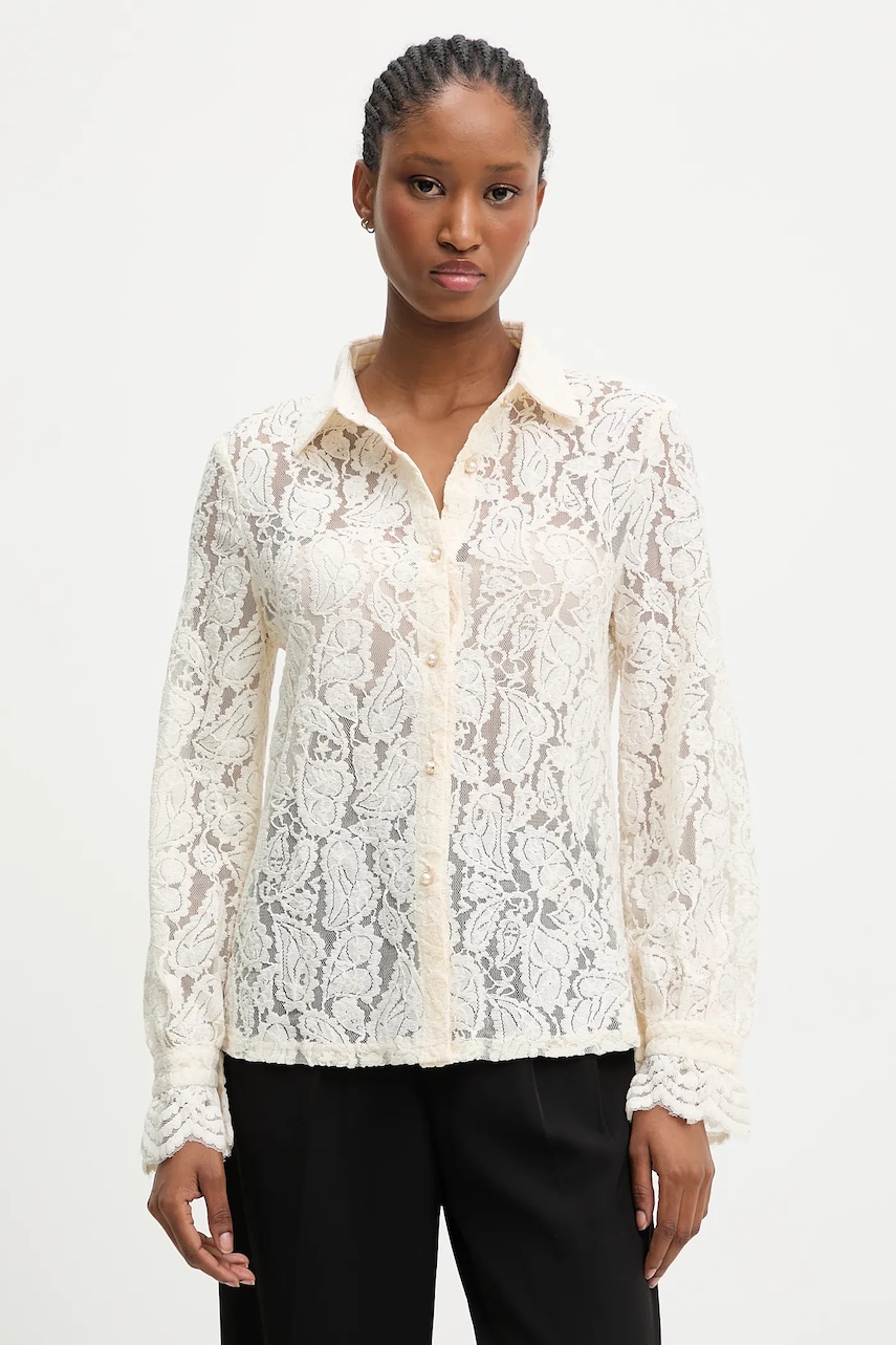 Answear.LAB camasa culoarea alb, cu guler clasic, slim