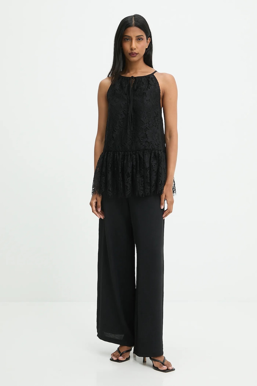 Блузка Answear.LAB цвет чёрный узор Блузка Answear.LAB цвет чёрный узор