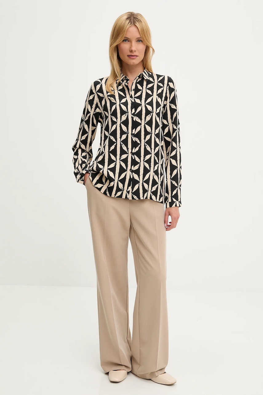 Рубашка Answear.LAB цвет чёрный regular классический воротник