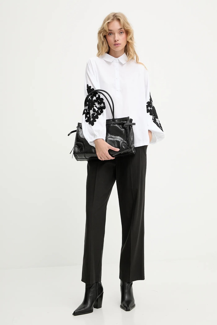 Блузка Answear.LAB цвет белый с аппликацией