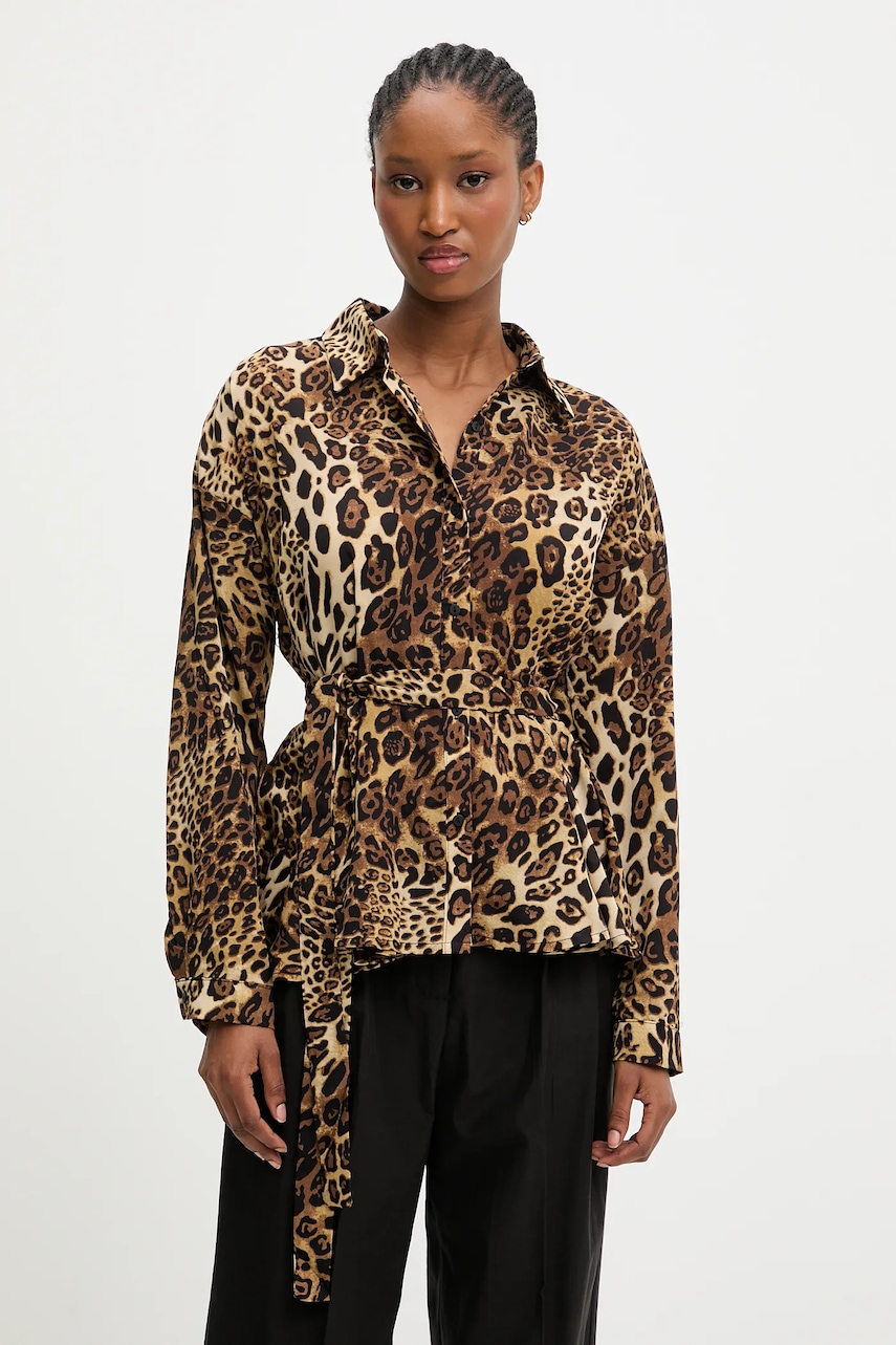 Answear.LAB bluza culoarea maro, modelator