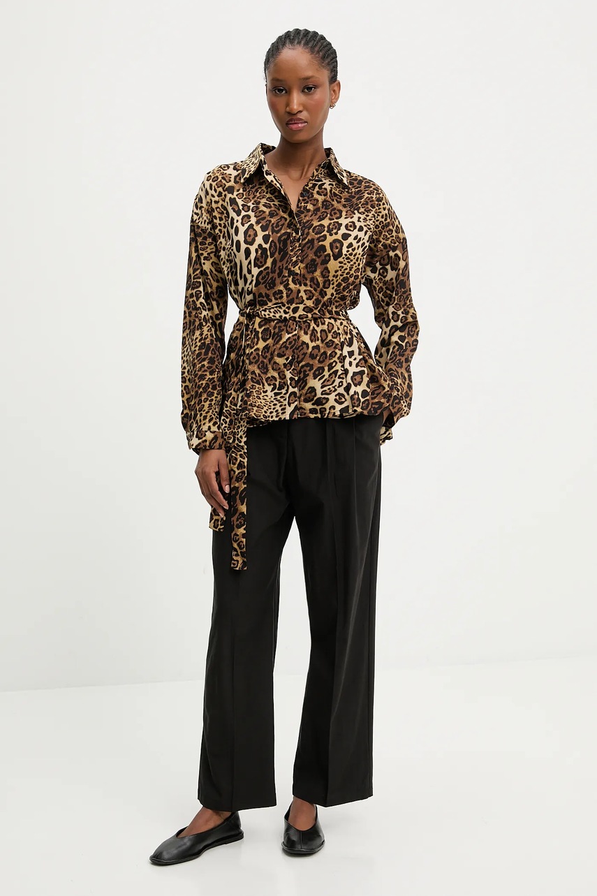 Блузка Answear.LAB цвет коричневый узор