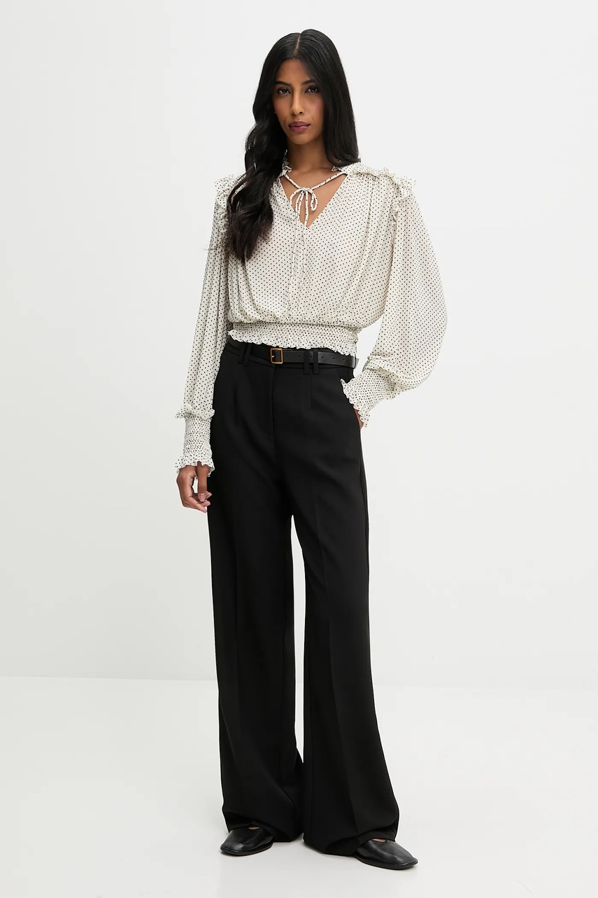 Блузка Answear.LAB цвет бежевый узор