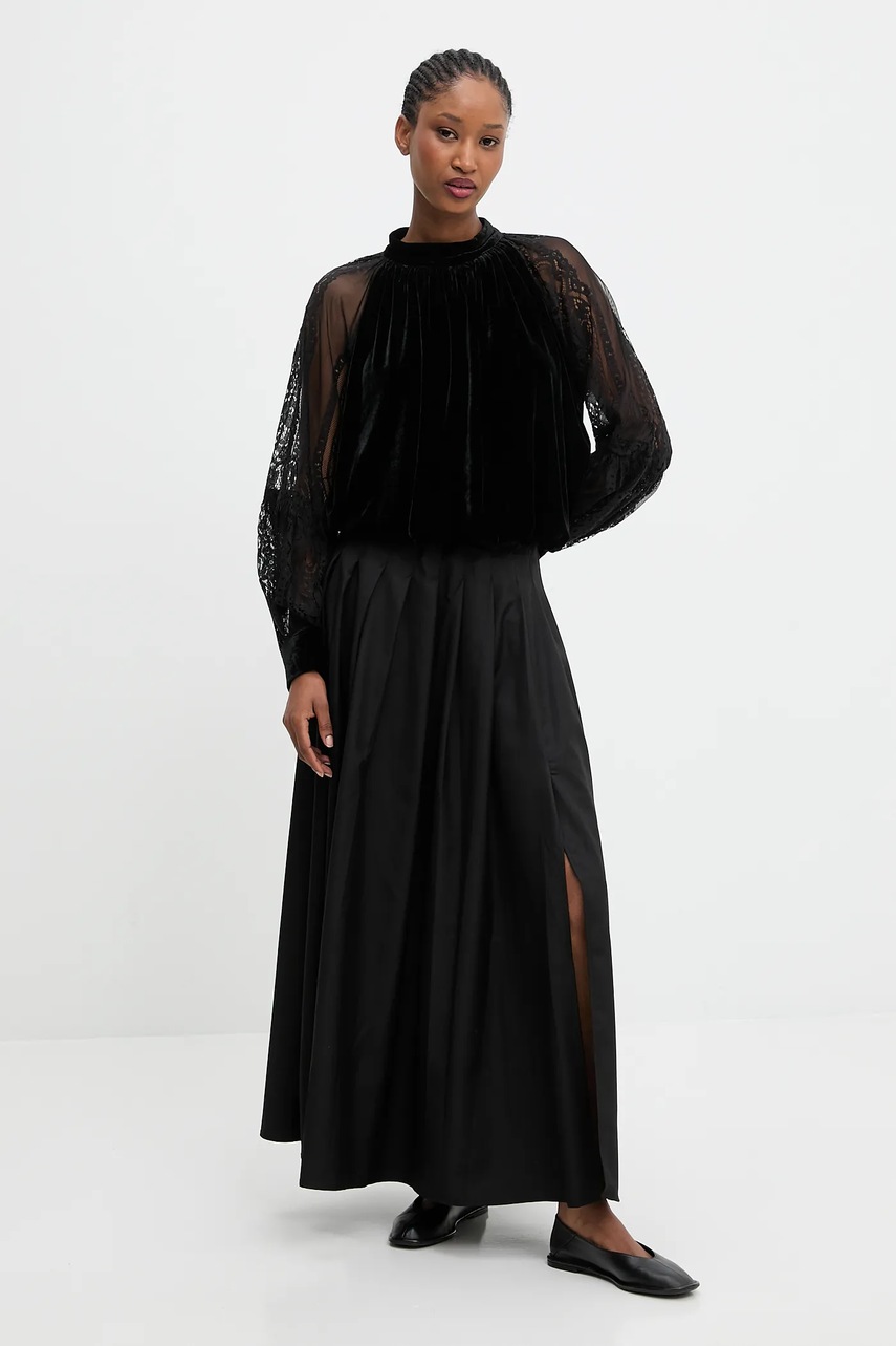 Блузка Answear.LAB цвет чёрный однотонная