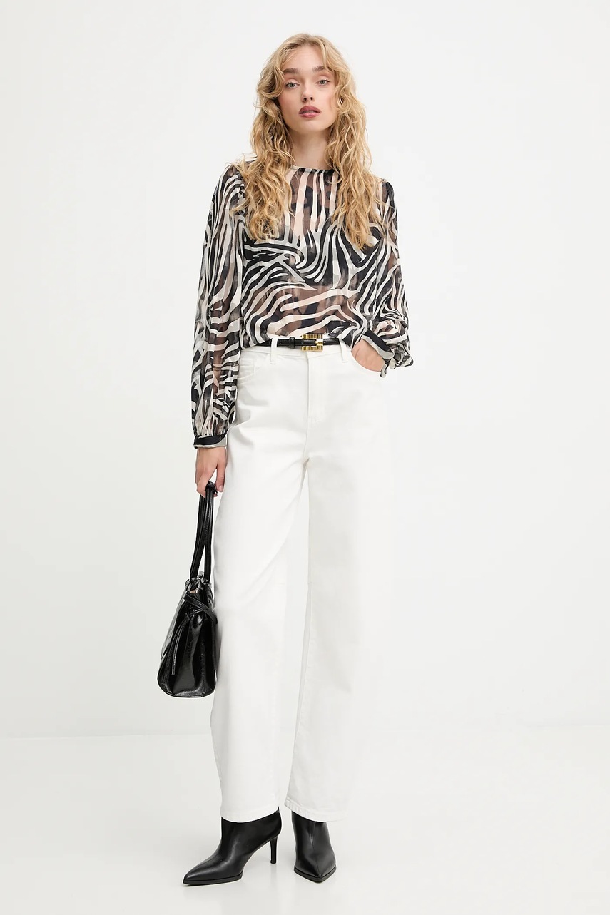 Блузка Answear.LAB цвет бежевый узор