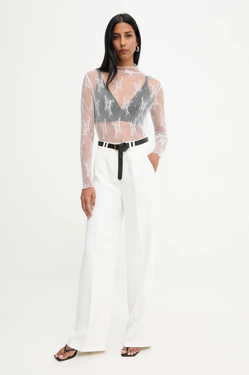 Блузка Answear.LAB цвет белый узор Блузка Answear.LAB цвет белый узор