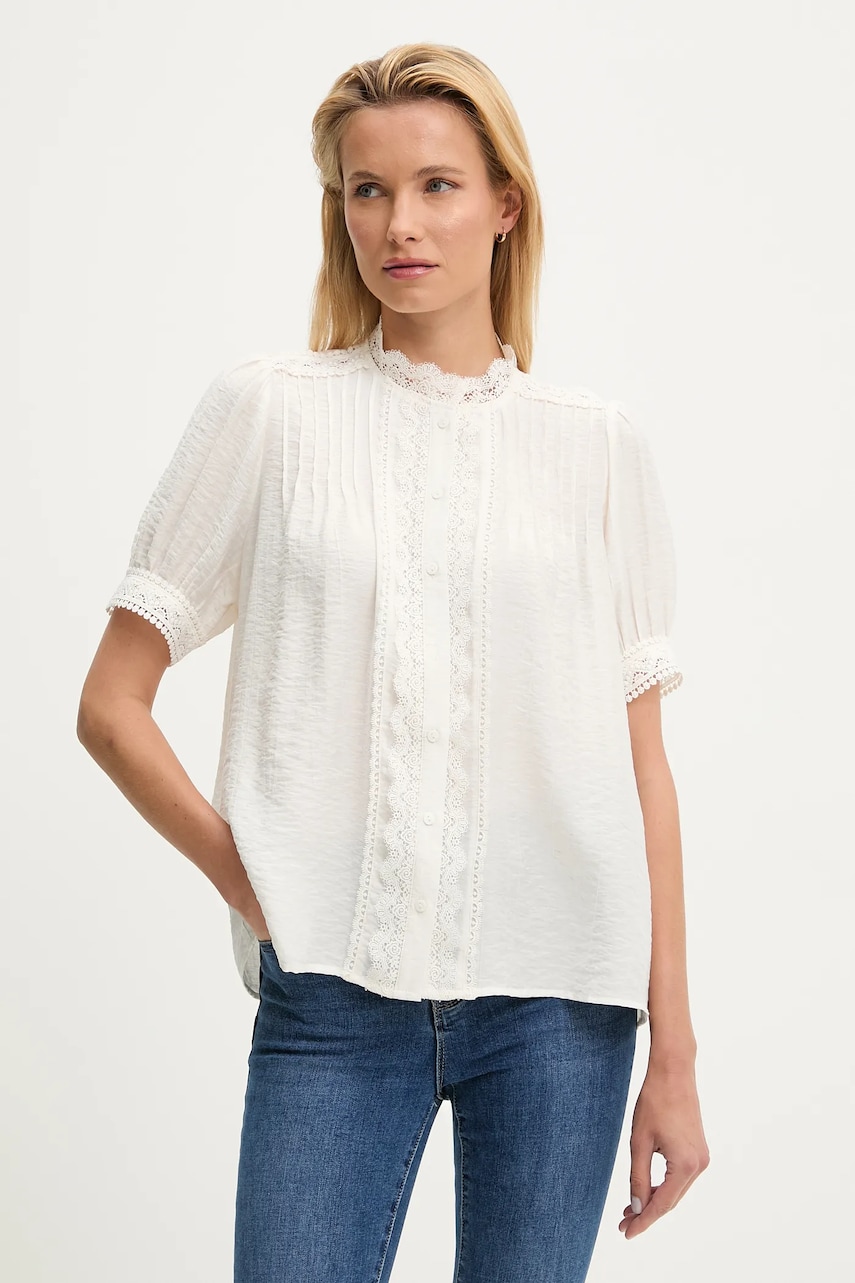 Answear Lab bluza culoarea alb, neted