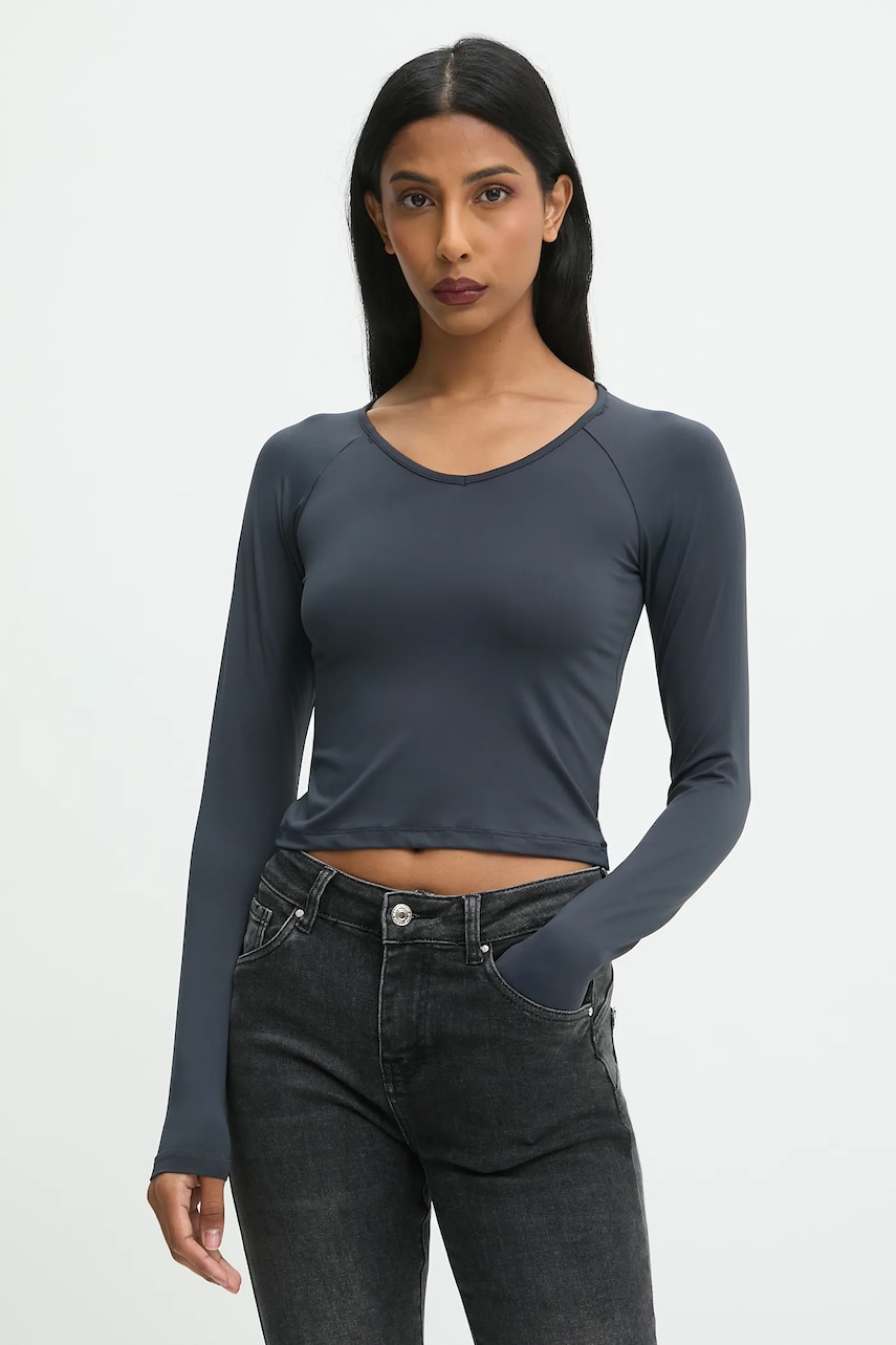 Answear Lab bluza culoarea gri, neted
