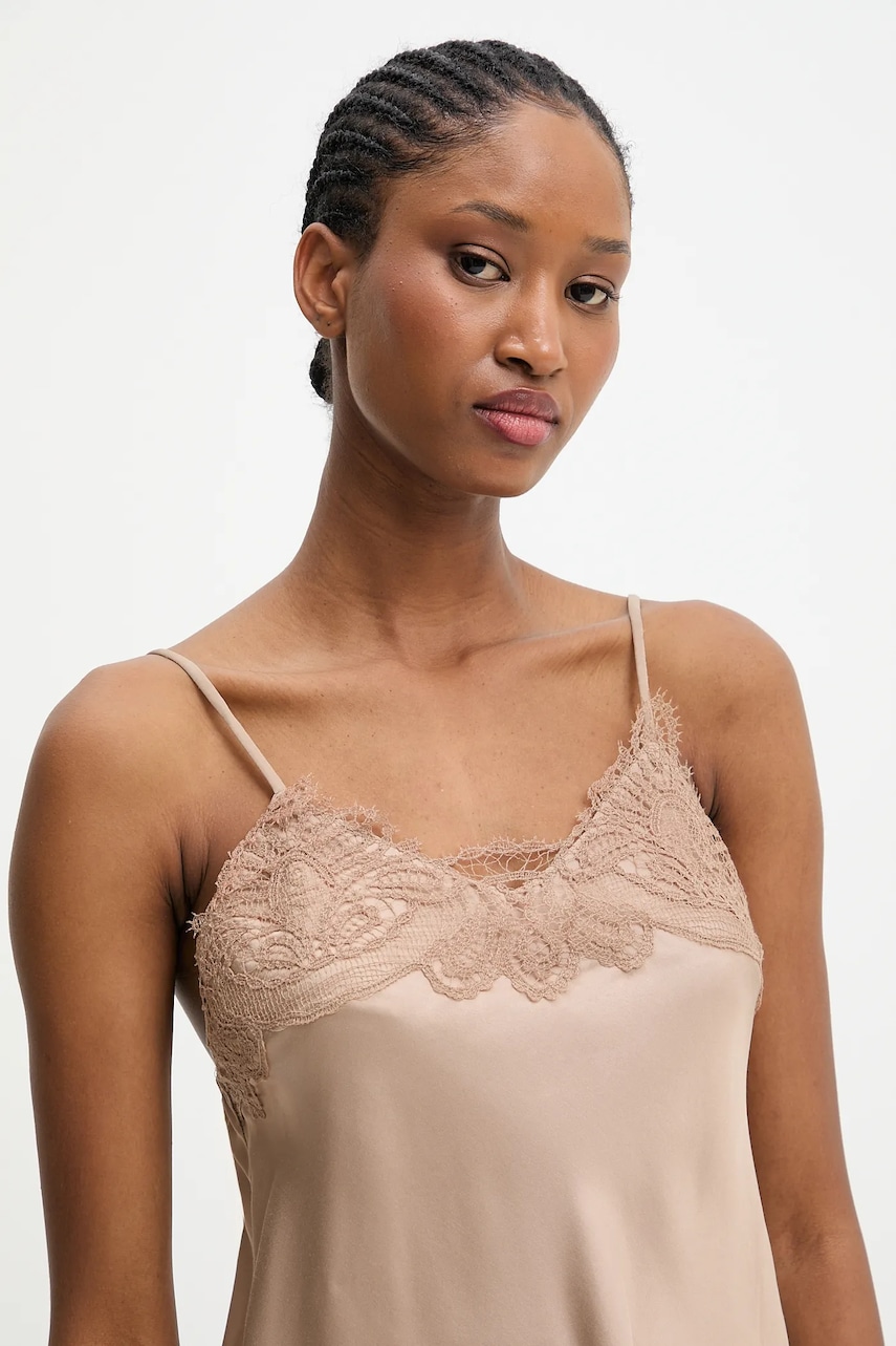 Answear.LAB bluza culoarea maro, neted