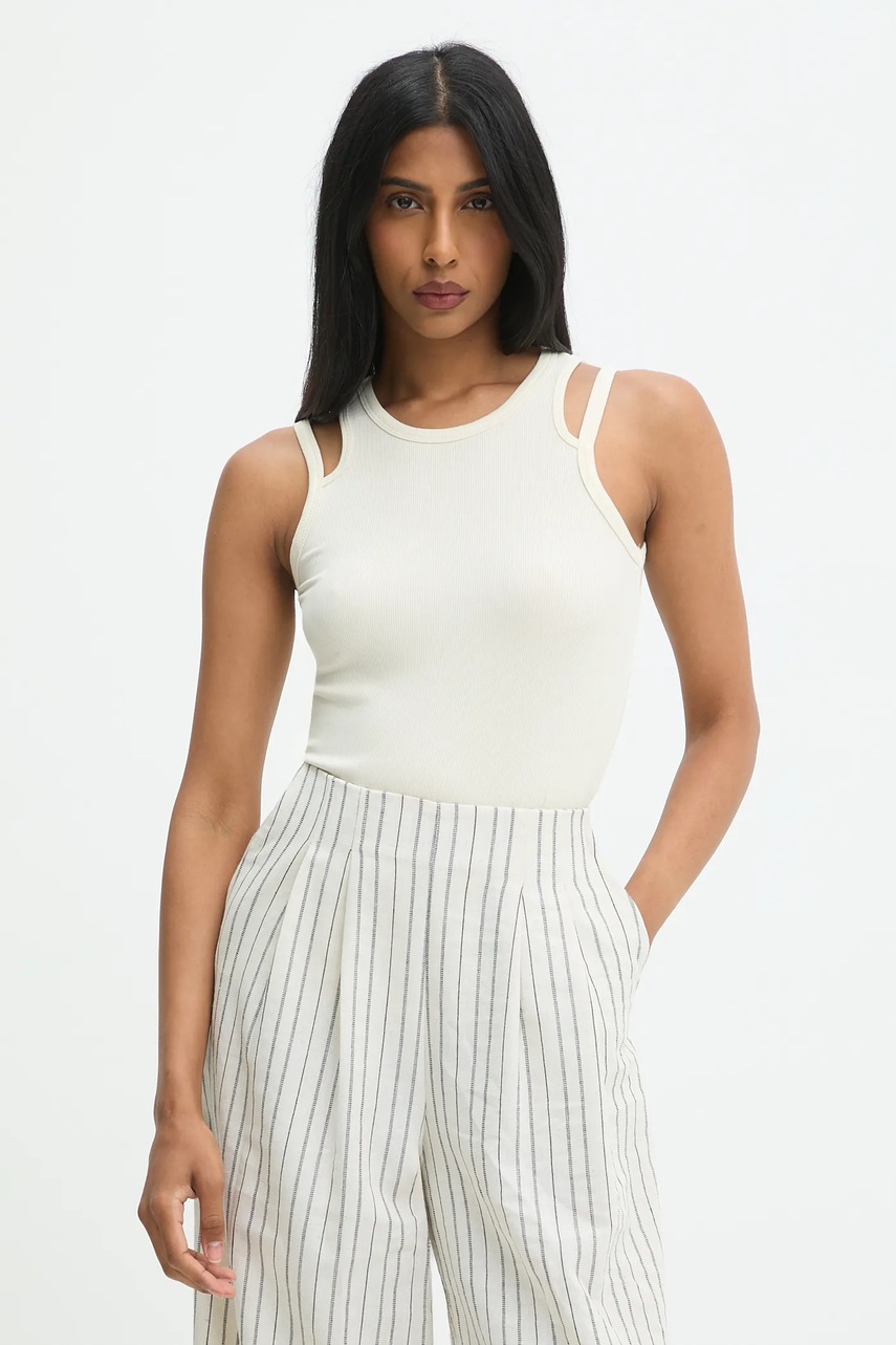 Answear.LAB bluza culoarea bej, neted